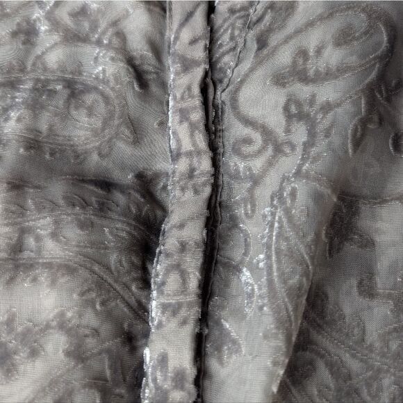 Gray Sleeveless High-Low Tunic Burnout Floral Dress Shirt Size L - Picture 6 of 10